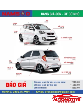 BẢNG GIÁ SƠN XE 1