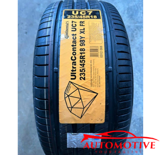 Lốp (Vỏ) xe ô tô Continental 235/45R18 UltraContact UC7 Malaysia(Lốp theo xe Kia Optima )